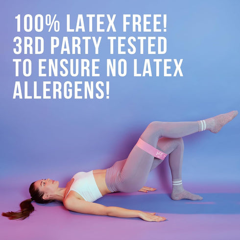 HGT Resistance Bands Set - Latex-Free Booty Bands for Women & Men - Supports Stretching, Yoga, PT, Glutes & Legs Training - Exercise Equipment for Home/Gym Workouts by The x Bands