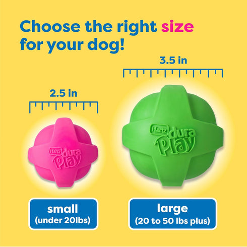 1 Count, Hartz DuraPlay Bacon Scented Dog Toys, Large Colors may vary