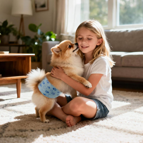 26 Count) Male Dog Diapers with Wetness Indicator, Disposable Belly Band for Puppy Male Diapers, Doggie Wraps for Puppy