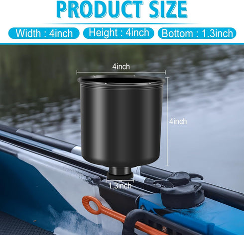 Kayak Cup Holder Bottle Holder: 2 PCS Multi-Functional Non-Slip Design Tool Storage for Boats