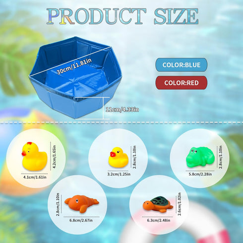 VEINARDYL 2 5 Swimming Swimming pcs Cat Pool Toys with pcs Toys, Foldable PVC Cat Splash Play Pool Water Mat Funny