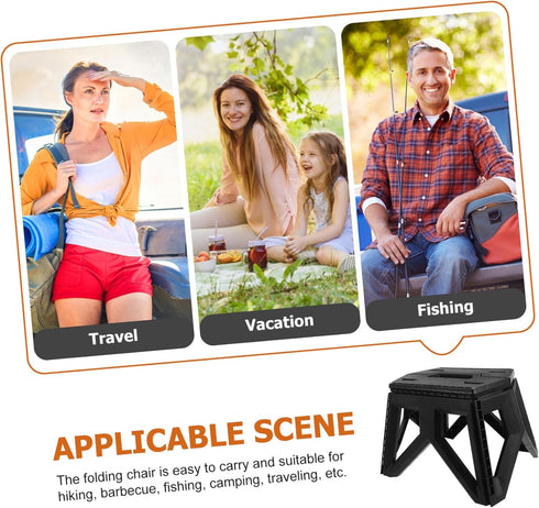 Packable Happyyami Collapsible Camping Stool Portable Folding Chair Entryway Bench Step Stool for Boys and Girls