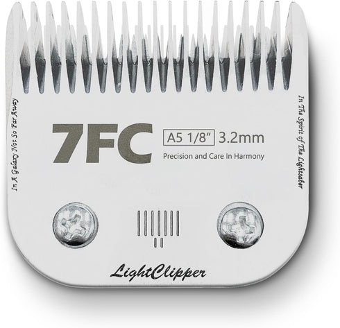Detachable Ultra Edge Dog Clipper Blade, Carbonized Steel, Long-Lasting Sharp Edges - A5 Series (7FC, Fine Cut)