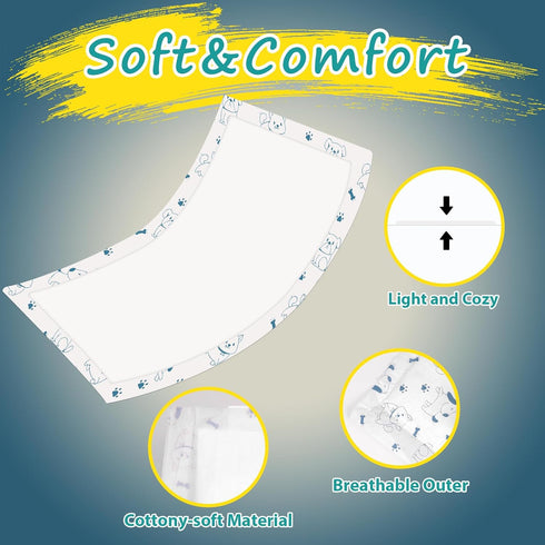 Apupmeo 50PCS Covers(M,50) Disposable Dog Diaper Liners - Dog Booster Pads for Male Female Dogs - Doggie Diaper Insert