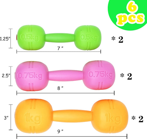 Kids Dumbbells Set - Adjustable Sand or Water Filled Dumbbells for Fun & Fitness, Toddler Weight Set