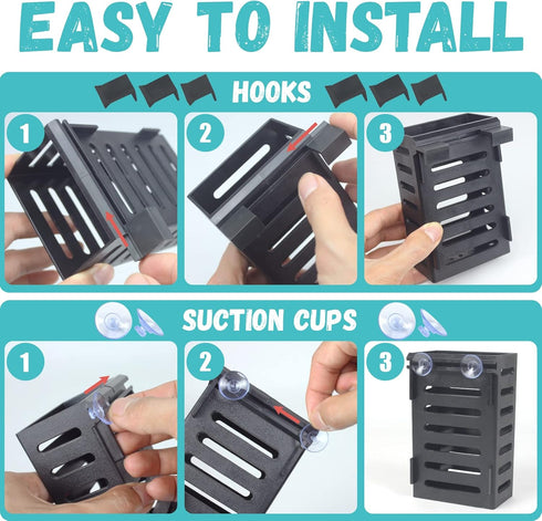 2 Pcs Fish Tank Plant Holder with Hooks and Suction Cups, Suitable for Aquatic Plant Cultivation and Decoration