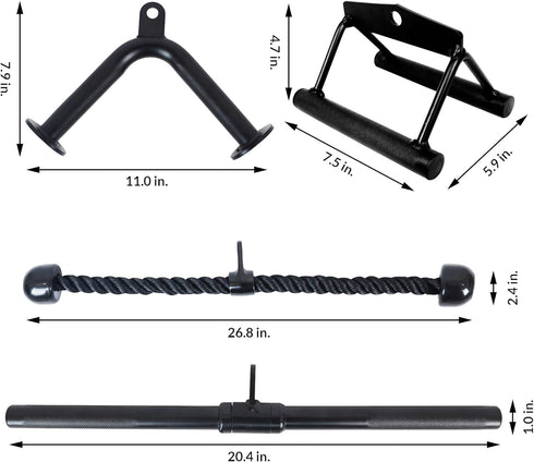Tricep Press Down Cable Attachment, LAT Pulldown V Handle with Rotation for Weight Machine Accessories
