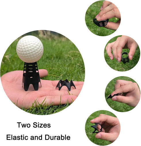Plastic Golf Tees, 20Pcs Simulator Tees for Indoor Outdoor Practice, Pack of 10 Tall & 10 Small for Driving Range