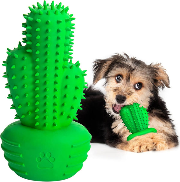 Christmas Dog Gifts, Rubber Dog Squeaky Toys for Small Dogs, Dog Toothbrush for Teething Cleaning
