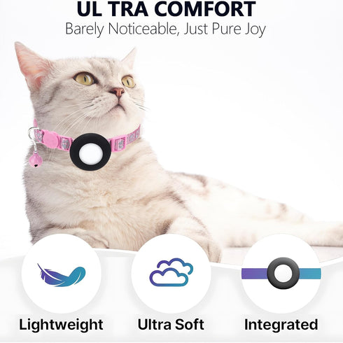 Bingolar IPX8 GPS Tracker for Cats, Mini GPS Pet Tracker with Collar, Waterproof Cat Trackers Collar,No Monthly