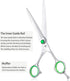PURPLEBIRD 7 Inch Straight & Downward Curved Dog Grooming Scissors Set, Professional Pet Cutting Shears