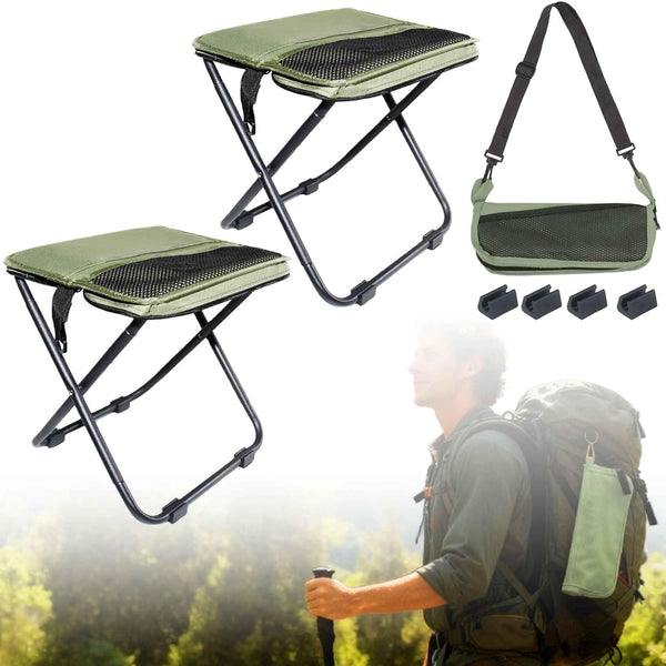 COMELY Folding Stool Backpacking Chair Portable: 700g Lightweight Pocket Chair for Adults,