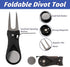 Golf Towel Set, 3 Microfiber Waffle Pattern Golf Towels & Club Cleaning Kit with Brush & Divot Repair Tool for Golf Bags