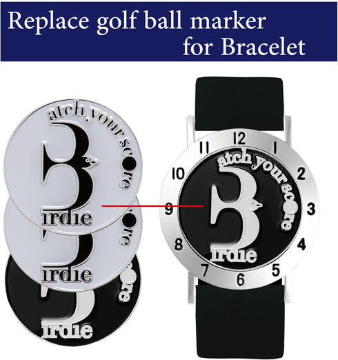 Golf Ball Marker with Stroke Counter Bracelet, Birdie Marker, Golf Accessories for Men and Women, Gifts