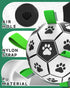 QDAN Dog Toys Soccer Ball with Straps - 10 Inch Durable Herding Ball for Extra Large Dogs, Outdoor Water Toy, Birthday