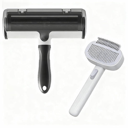 2-In-1 Pet Grooming Kit;Dog Brush For SheddingCat Brush For Long Haired Cats-