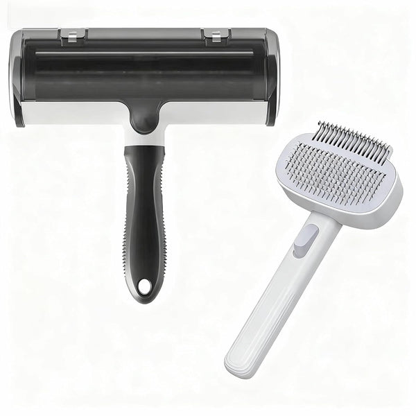 2-In-1 Pet Grooming Kit;Dog Brush For SheddingCat Brush For Long Haired Cats-