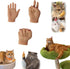 Mini Hands for Cats, 3/6Pcs Tiny Folded Hands Toy for Cats and Puppies, Interactive Stretchable Gloves