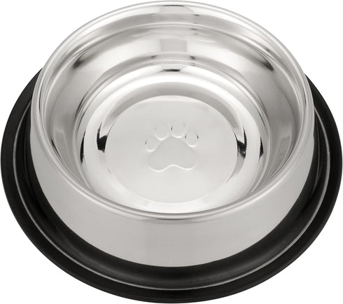Neater Pet Brands Stainless Steel No-Skid & Non-Tip Dog Bowl for Food or Water, 64 oz
