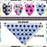 100PCS Hemming Small Dogs Bandanas Bulk Pet Paw Bone Kerchief Triangle Bibs Head Scarves Scarfs Random Patterns