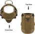 ICEFANG Tactical Dog Harness with 4X Metal Buckle, Working Dog MOLLE K9 Vest, Adjustable No Pulling Harness (M, Brown)