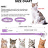 Leather Cat Collars for Boy & Girl Cats - Adjustable Safety Elastic Belt with Bell, Skull Charm, Purple