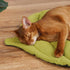 MOJUN Leaf Shaped Pet Mat for Dog Cat - Double Sided Cotton Portable Camping Sleeping Mat (Green Leaf, 19.7"x26.8")