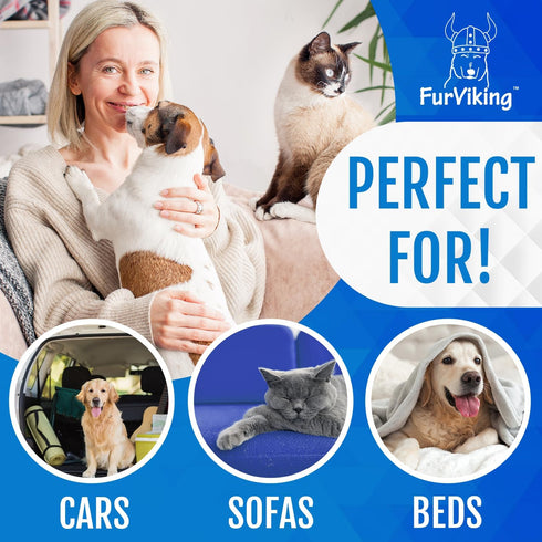 Pet Hair Remover - Dog Fur Remover Tool, Light & Compact Cat Hair Remover for Car, Couch, Carpet