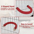 Rypet U Shape Parrot Perch Stand Toy for Paw Grinding, Quartz Bird Perch for Small Parakeets, Cockatiels, Conures,