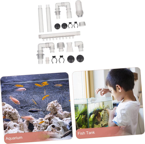 1 Set Plumbing Fittings for Fish Tank Filter Tube, Aquarium Filter Water Tubing, External Filter Water Case Overflow Kit