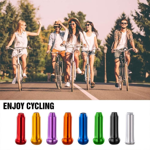 HZJD Bike Cable End Caps, 48PCS Cable Crimps, O-Ring Brake Cable Rubber Donuts (6PCS)