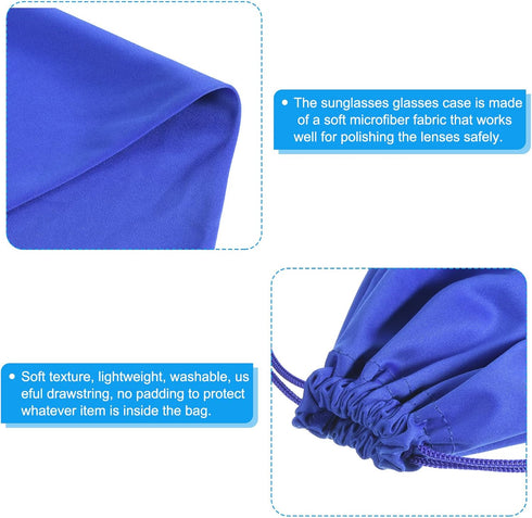 PATIKIL Ski Goggle Bag, Microfiber Snow Goggles Case Cover, Storage Sleeve Drawstring Pouch