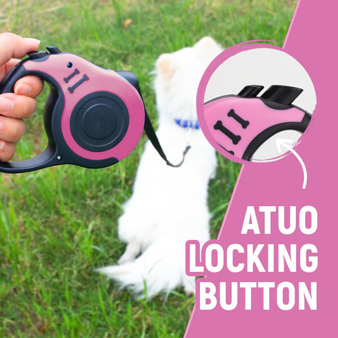 Retractable Dog Leash, Automatic Telescopic Tractor Dog Tape, Pet Tape 10/16 FT Durable with Non-Slip Handle for Small