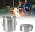 Set Set Wood Stove Cooking Pot Wood Stove Cooking Pot Cookware Stainless Steel Pot Plant for Outdoor Outside