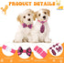 Reginary 100 Pcs Dog Bow Tie Collar Set, 40 Neckties, 30 Puppy Bow Ties, 30 Collar Flowers for Small Medium Dogs