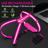 LED Reflective Running Vest - High Visibility Gear with Zipper Bag, Rechargeable Light Up for Walking, Cycling