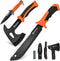 NedFoss 15" Machete & 10" Hatchets - Fixed Blade Hunting Knife with Sheath, Camping Tools Pack