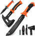 NedFoss 15" Machete & 10" Hatchets - Fixed Blade Hunting Knife with Sheath, Camping Tools Pack