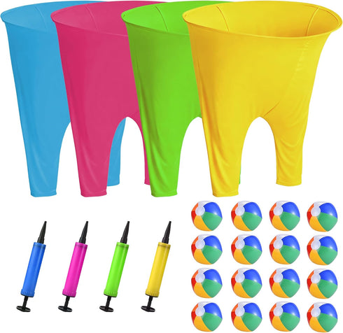 Flurose 4 Set Granny Pants Outdoor Game with Bouncy Balls, Giant Yard Toss Game for Teens & Adults, Hilarious Outdoor