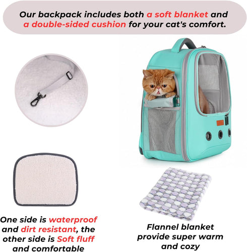 Lollimeow Airline-Approved Pet Carrier Backpack - Bubble Carrier for Cats & Puppies, Designed for Travel & Outdoor Use,