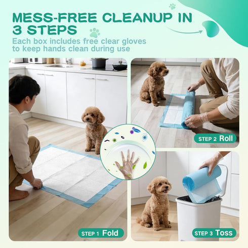 ZTAICOMGO 23inx35in 40 100pcs 6-Layer Diaper Pee Pads for Dogs, Extra Large Disposable Training Pads pc Plus