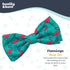 Huxley & Kent Pet Bow Tie for Dogs & Cats - Adjustable Collar Accessory for Holidays & Celebrations, Flamingo, Small