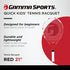 Gamma Sports Junior Tennis Racquet, 19 Inch Prestrung Racket for Kids, 93 Inch Head Size