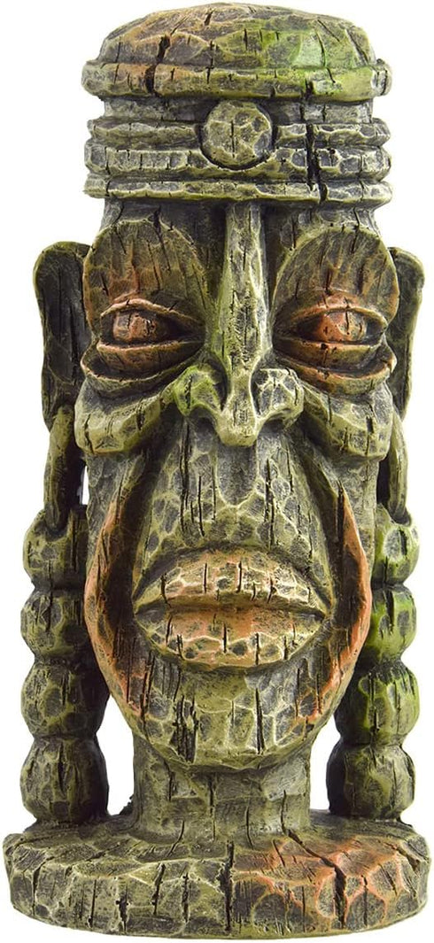 Underwater Treasures Tiki Totem for Aquarium Decor