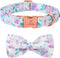 Lionheart glory Purple Dog Collar, Adjustable Collar with Bowtie, Soft Gift Collar for Small Dogs