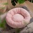 KASENTEX Dog Bed, Round Dog Beds for Medium/Large Dogs, Anti Slip and Machine Washable, Pink 27x27 Inches