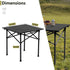 MIIEELO 20x20 in Portable Folding Camping Table Ultralight Collapsible Table Outdoor Camp Table Outdoor Side Table