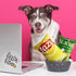 Felix & Fido Funny Dog Toys - Potato Chip Bag Plush Squeaker for Small & Medium Dogs - Spicy Bark