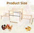 moyardow Chicken Perch, Natural Beech Wood Roosting Ladder, Chick Perch for Strong Wooden Roosting Bar for Poultry