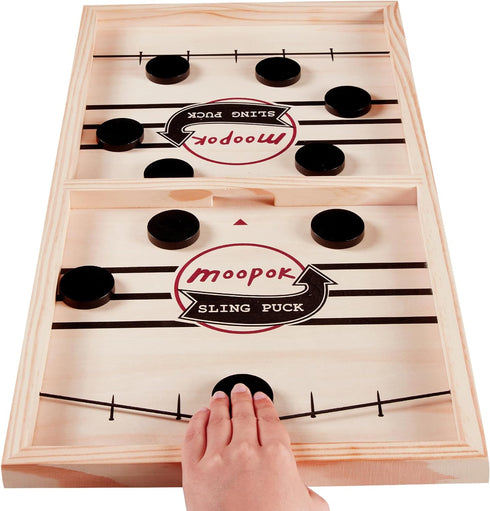 moopok Fast Sling Puck Game - Fast Action Super Foosball Table Desktop